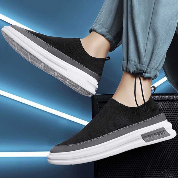 

sneakers men shoes breathable mesh low-casual fashion new male shoes sneakers outdoor flat lazy loafers non-slip walking r230810, Black;red