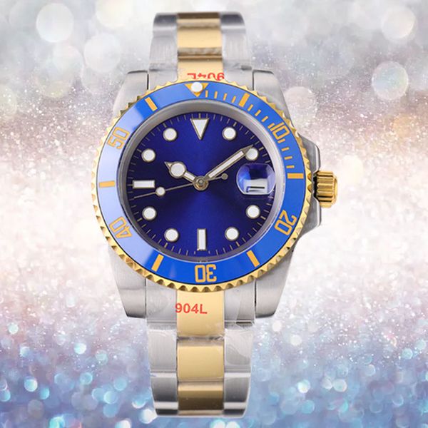 

aaa watch automatic watch mens watch 41mm foldable buckle blue waterproof dial stainless steel strap watch mechanical movement watches, Slivery;brown
