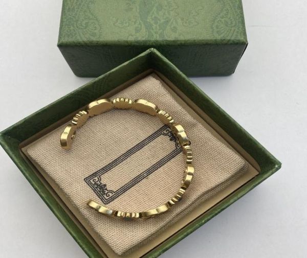 

open lover bangle bracelet luxury designer braclets gold retro for woman fashion jewelry supply6496120, Black