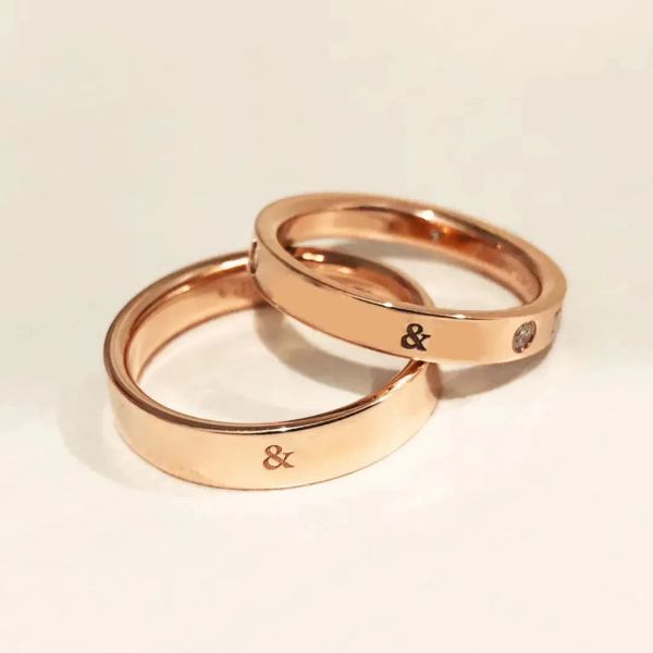 

designers ring luxury couple jewelry fashion men's and women's classic three diamond rings 2 styles anniversary gift silver gold