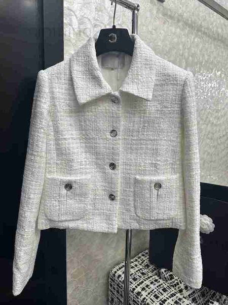 

women's jackets designer 2023 early autumn new small fragrance style polo collar fashion versatile beige white coat women q6dw, Black;brown