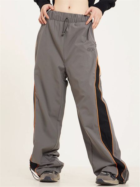 

womens pants capris deeptown gorpcore hip hop track woman y2k streetwear patchwork wide leg cargo trousers oversize vintage joggers sweatpan, Black;white