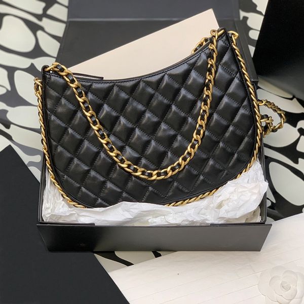 

designer hobo bag lady chain bag 29cm genuine leather shoulder bag delicate knockoff super_bagss with box yc0088