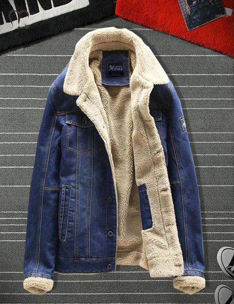 

men039s jackets jean jacket men thick streetwear denim bomber coat male vintage blue outwear plus velvet single breasted windbr7633378, Black;brown