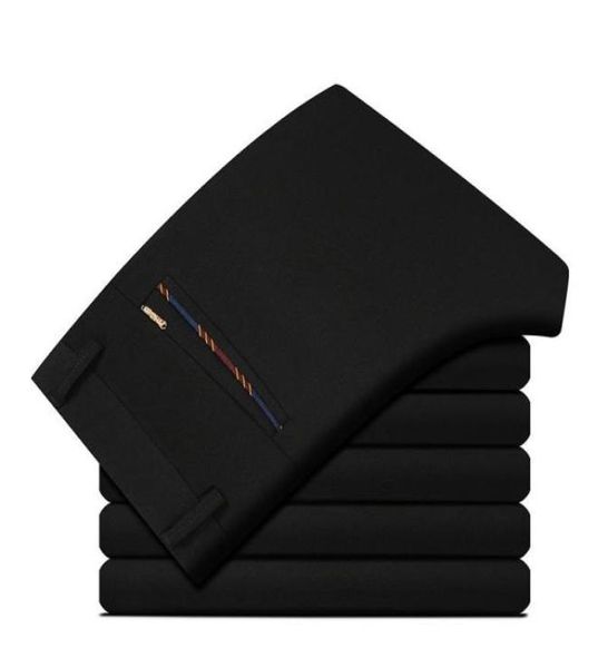 

men039s pants spring business casual brand straight pant autumn man cotton black work large size classic blue long trousers3703526