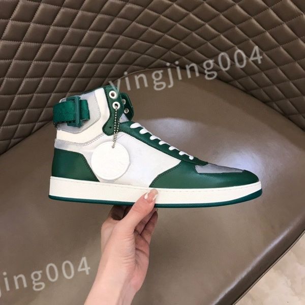 

2023 luxurys men leather sneakers leather flat trainers lace-up casual shoes outdoor runner trainers sport shoes rd0810, Black