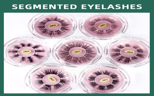 

segmented diy eyelashes makeup lash extension volum wisps faux mink false eyelash handmade dramatic thick clusters curl natural se1898734