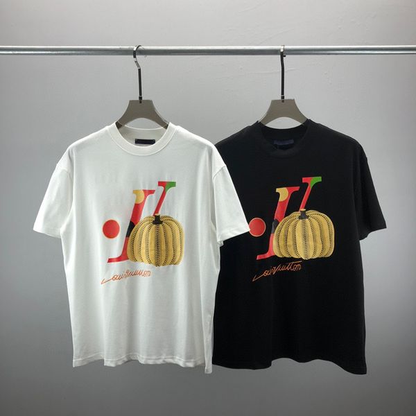 

men's plus tees & polos round neck embroidered and printed polar style summer wear with street pure cotton t-shirts 413, Black