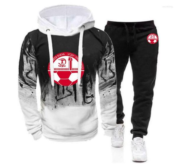 

men039s tracksuits hapoel beer sheva 2022 men39s print long sleeves gradient color hoodies sweatpant two pieces suits c4531706, Gray