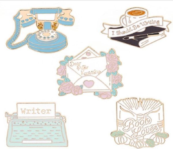 

flower telephone cute small funny enamel brooches pins for women girl men christmas gift demin shirt decor brooch pin metal kawaii6739072, Gray