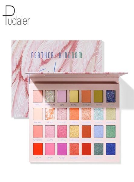 

pudaier 28 colors glitter matte eyeshadow palette diamond pearlescent waterproof shiny eyeshadow palette eye pigment powder297b5222947