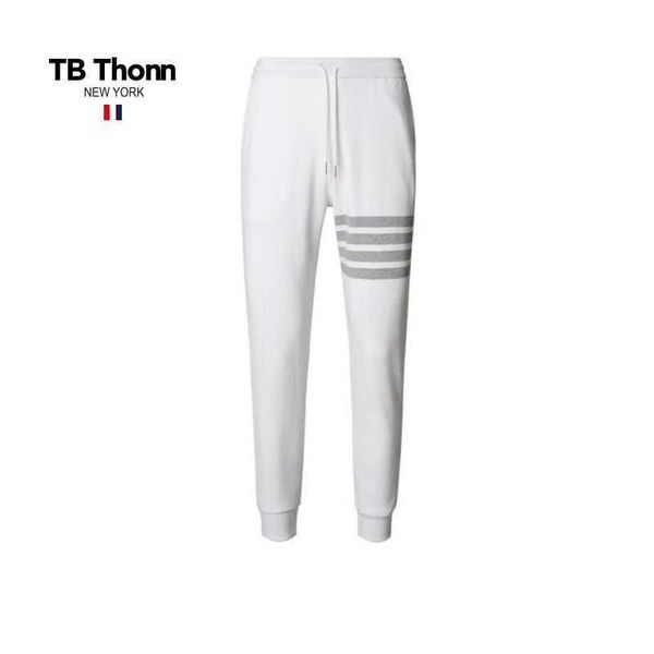 

trendy tb thonn yarn woven waffle white guards 2023 spring and autumn couple sports leisure pants, Black;brown