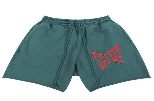 

high street embroidered basic solid color sport shorts0129084861