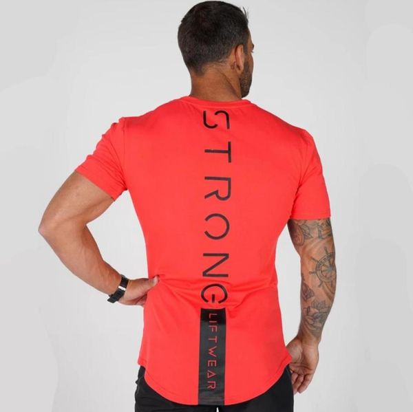 

casual cotton print t shirt men gyms fitness short sleeve tshirt male bodybuilding workout tees summer new clothes apparel y4470631, White;black