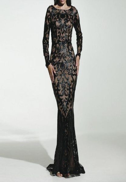 

casual dresses selling long sleeves sequined appliques party dress women champagne mermaid formal floorlength trumpet dance dress9785452, Black;gray
