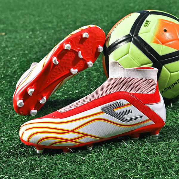 

mens high football boots tf ag youth soccer shoes professional womens fashion training shoes red blue black