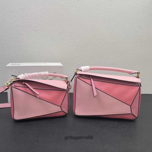 

lowe bag capacity lowe high-end bag fashion geometric leather classic lady large purse multi-color designer pillow bags handbag puzzle shoul