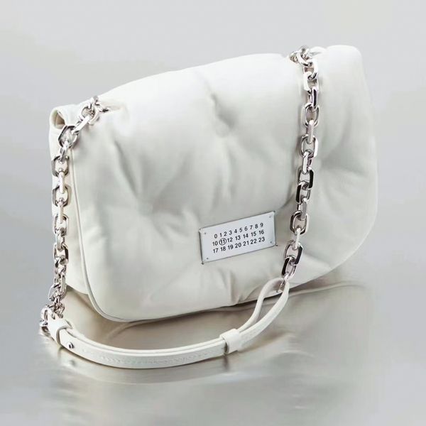 

cross body womens margiela luxury saddle bags shoulder mens classic tote designer handbags leather metal straps clutch bags mirror quality h