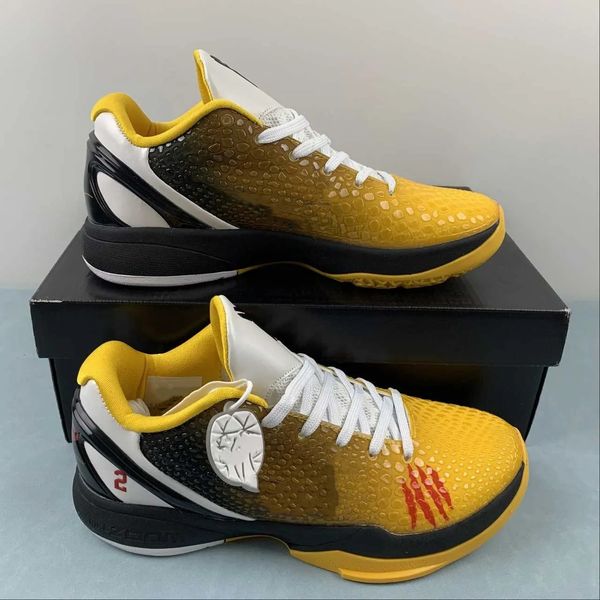 

mamba 6s black yellow volt crimson basketball shoes designer men shoes sports sneakers fast delivery with original box