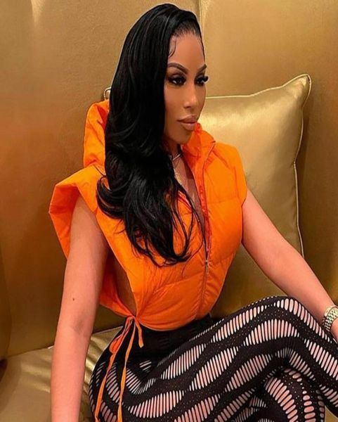 

fashion autumn new 2022 hooded collar casual down coats warm outerwear casual side split sleeveless winter women vests jackets3430932, Black;brown