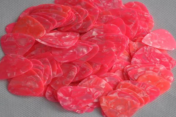 

lots of 100 pcs thin 046mm blank guitar picks plectrums celluloid pearl pink6810427