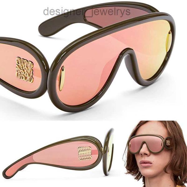 

designer sunglasses luxury sunglass summer wave mask in acetate for womens and mens leisure party glasses 40108 color lens black frame lunet, White;black