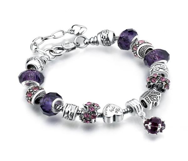 

11 colors fashion 925 sterling silver daisies murano glasscrystal european charm beads fits charm bracelets style bracelets 203c1700533, Golden;silver