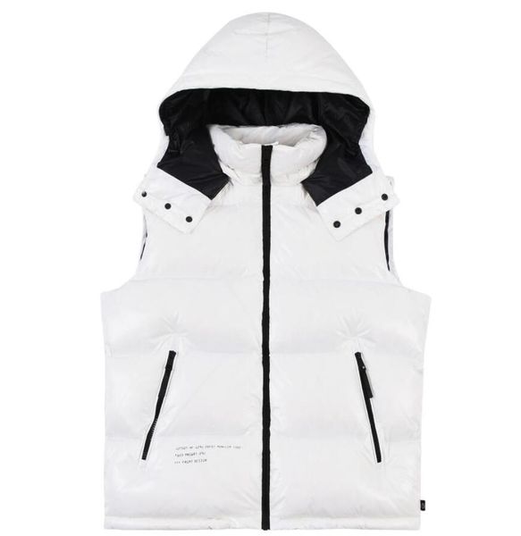 

r mens down vest warm jacket vests with badge letters for men women waistcoat winter sleeveless puffer jacket parkas multi style, Black;white