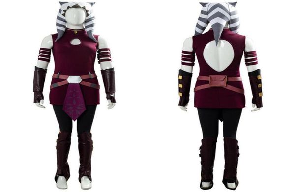 

the clone wars cosplay ahsoka tano costume halloween female outfit277q2587627, Black