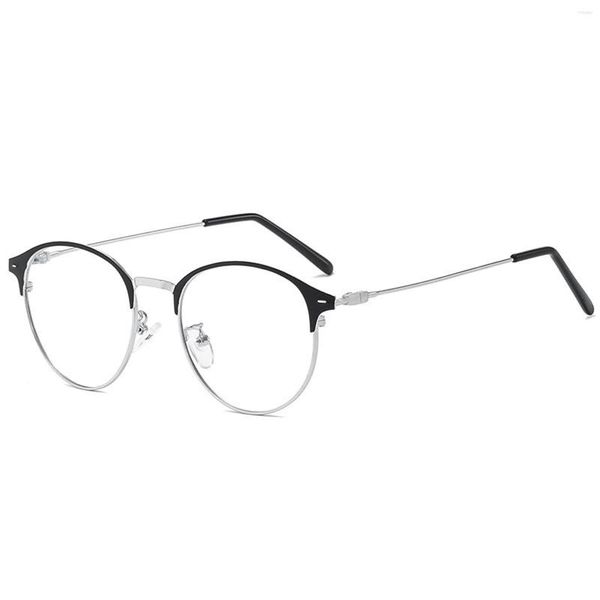 

sunglasses metal half frame color changing glasses anti glare eyestrain eyeglasses with change lens for everyday daily wearing73, White;black