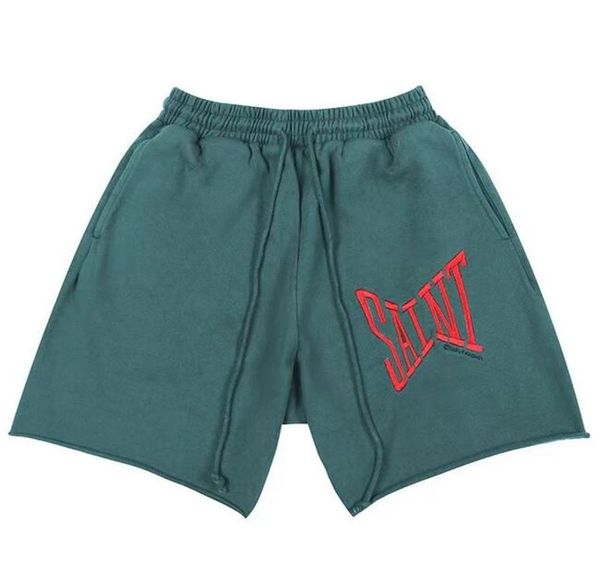 

high street embroidered basic solid color sport shorts0125157513