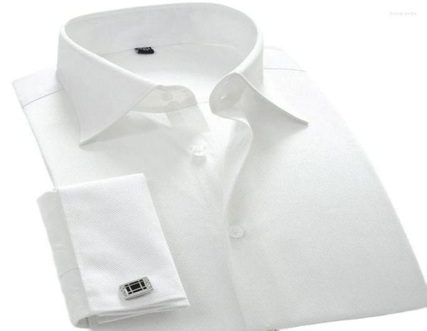

men039s dress shirts recommend quality france cufflink men turndown collar breathable slim fit party wedding male tuxedo shirts6817785, White;black