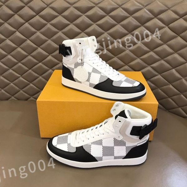 

2023 new designers men sneakers low flower casual shoe mens trainer sneaker shoes calf leather rubber outsole shoes rd0810, Black