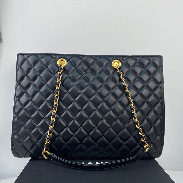 

large handbag 10a designer shopping bag cowhide diamond cowhide diamond lattice chain shoulder bags lining compartment zipper bag stylish wo
