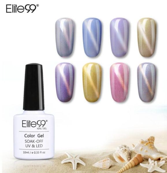 

elite99 12 pcsset shell cat eye gel lacquer 10ml soak off uv led nail polish manicure nail art shining color gel varnish4055684, Red;pink