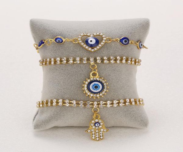 

gold plated double line tennis chain evil eye charm bracelet creativity women jewelry9251859, Golden;silver