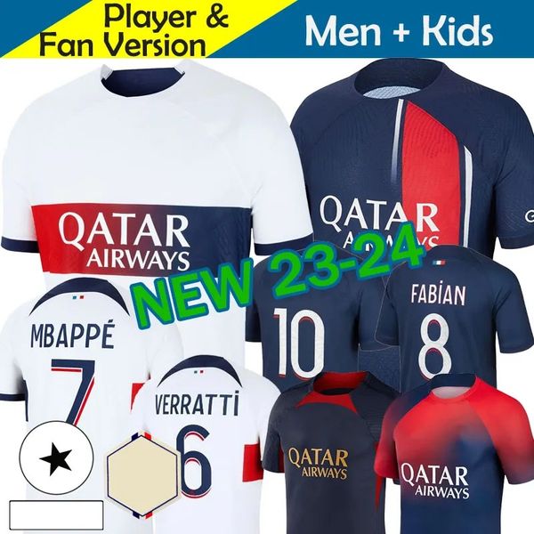 

23 24 psgs mbappe soccer jerseys 2023 2024 di maria wijnaldum sergio ramos hakimi fourth maillots de adults and kids football shirt icardi v, Black;yellow