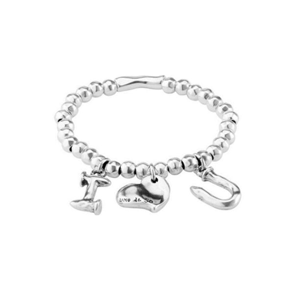 

2020 new authentic bracelet i love you friendship bracelets uno de 50 plated jewelry fits european style gift for women pul1824mtl2798058, Golden;silver