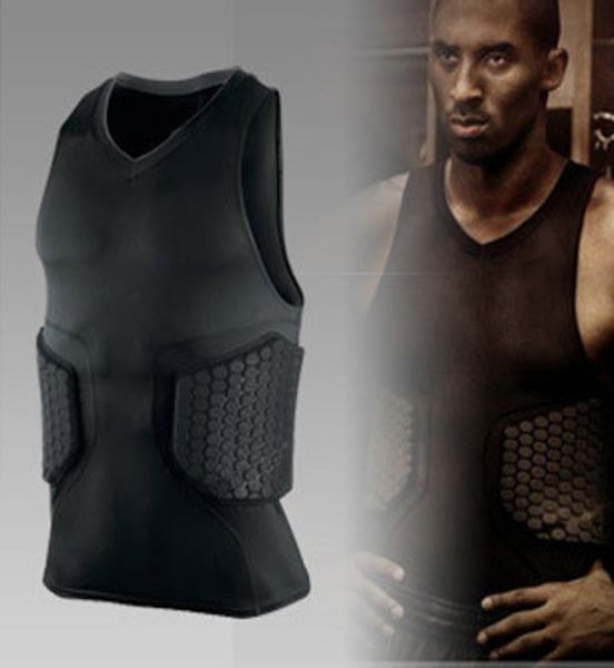 

sports pro anticollision honeycomb tight fitness clothing quickdrying anticollision basketball tight training vest rollerskati2868890, Black;gray
