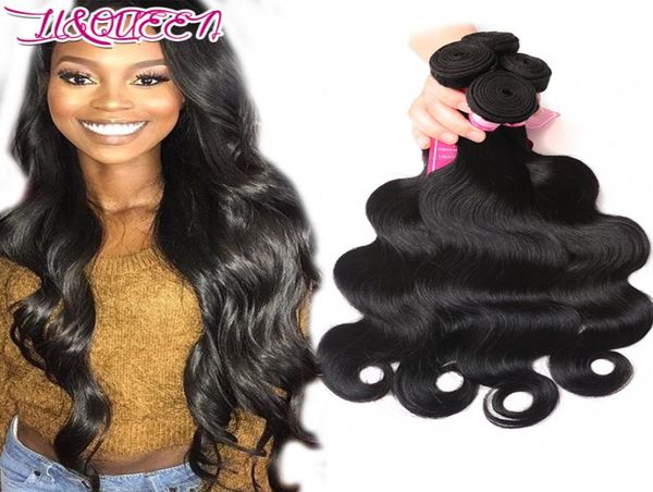 

8a peruvian virgin hair body wave peruvian human hair weaves 3 or 4 bundles peruvian body wave hair3568091, Black;brown