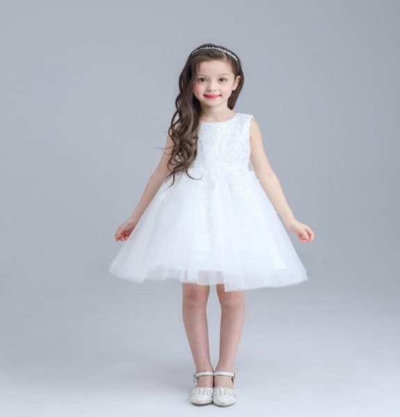 

white big bow girls dresses for tulle lace infant toddler pageant flower girl dress for wedding and birthday special 6602324, White;blue