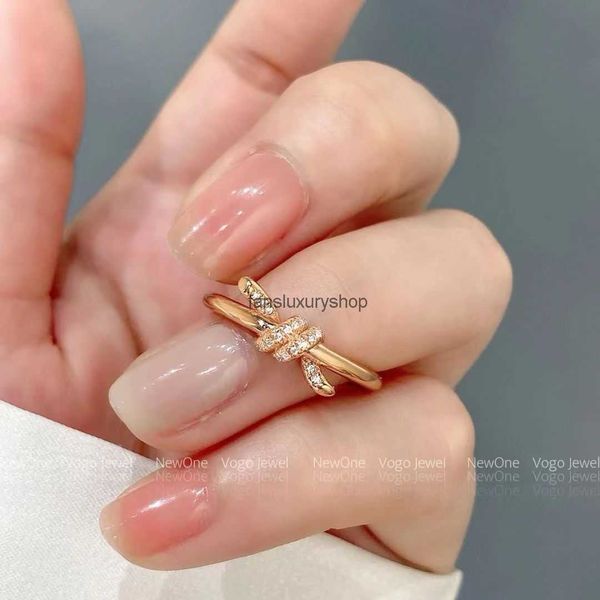 

tiffanies womens knot rings smooth surface designer jewelry mens ring gold/silvery/rose gold full brand as wedding gift, Silver