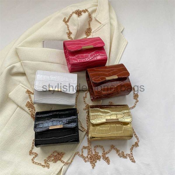 

cross body niche design high-end crocodile pattern chain small bag for women's summer 2023 new trendy and versatile one shoulder crossb