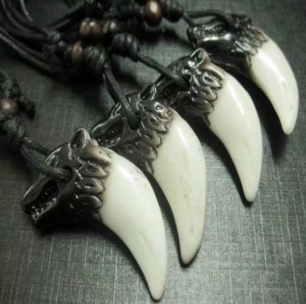 

20 pcs wolf necklace gothic punk biker jewelry gift012349857926, Silver