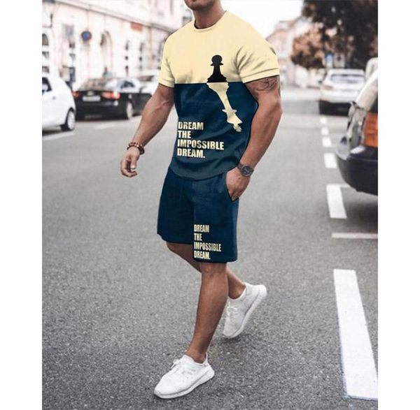 

tower reflection men s sports suit shortsleeved tshirt with shorts comfortable breathable and dry daily leisure sports2876270, Gray