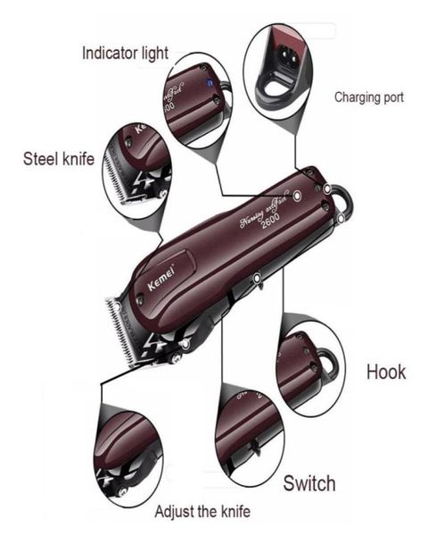 

kemei professional electric hair clipper rechargeable hair trimmer haircut shaving machine km260028015225586833