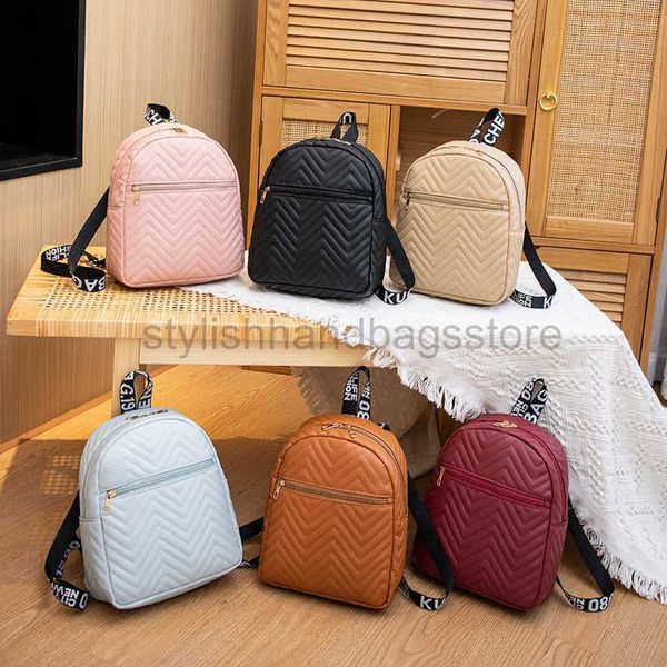 

backpack style women's wave pattern embroidered small backpack 2023 spring/summer new personalized regular backpackstylishhandbagsstore