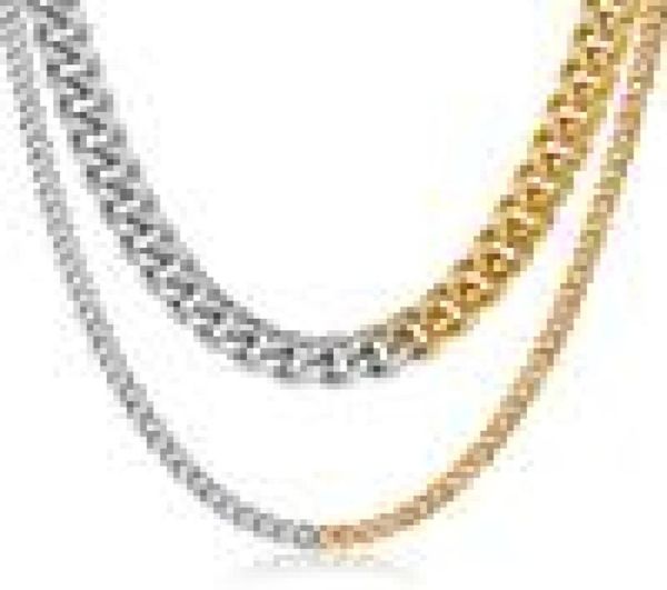 

miami hip hop 39mm stainless steel cuban curb link chain gold silver color choker necklace for men women trend jewelry dnm37q01159514779, Black