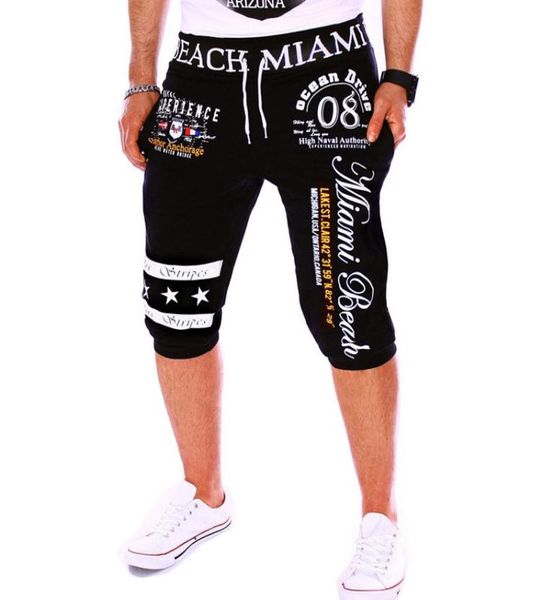 

fashionwhole brand men sport shorts beach wear casual summer printed joggers mens running shorts man designer short tro5146332, White;black