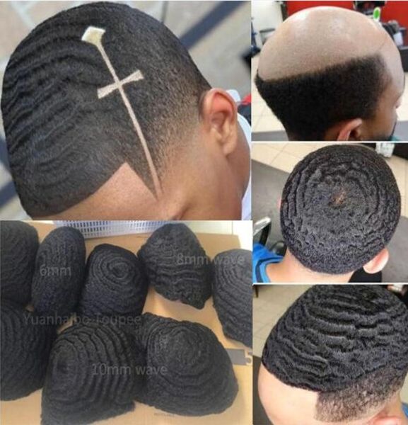 

african americans mens wig 4mm6mm8mm10mm12mm wave full lace toupee peruvian remy human hair replacement for black men fast exp2474548
